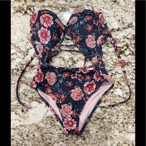 GORGEOUS Monokini with Lace Up Back